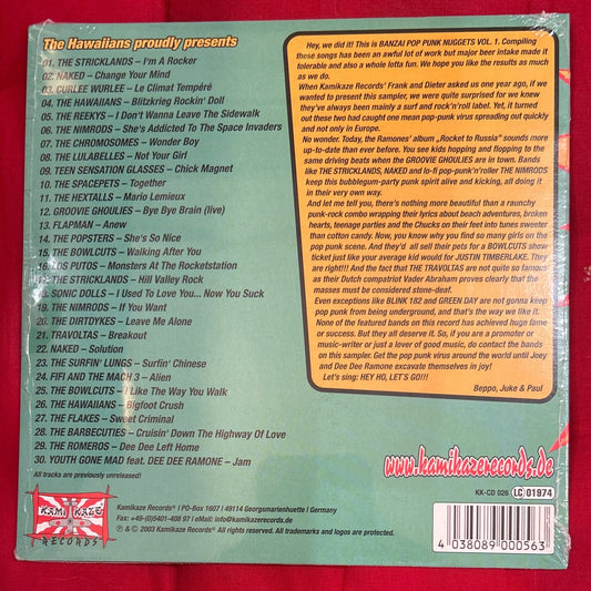 CD V/A – BANZAI! Pop Punk Nuggets Nuevo precintado - DISCOS NAKASHA
