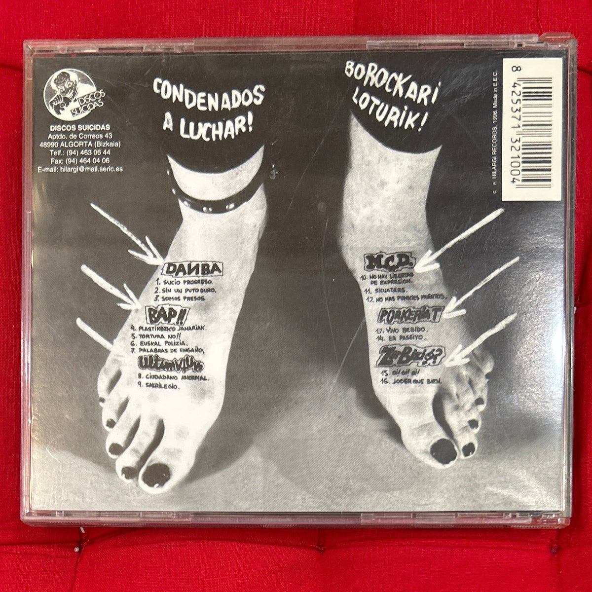 CD V/A ‎– ¡Condenados A Luchar! - Borockari Loturik! 2ª Mano - DISCOS NAKASHA