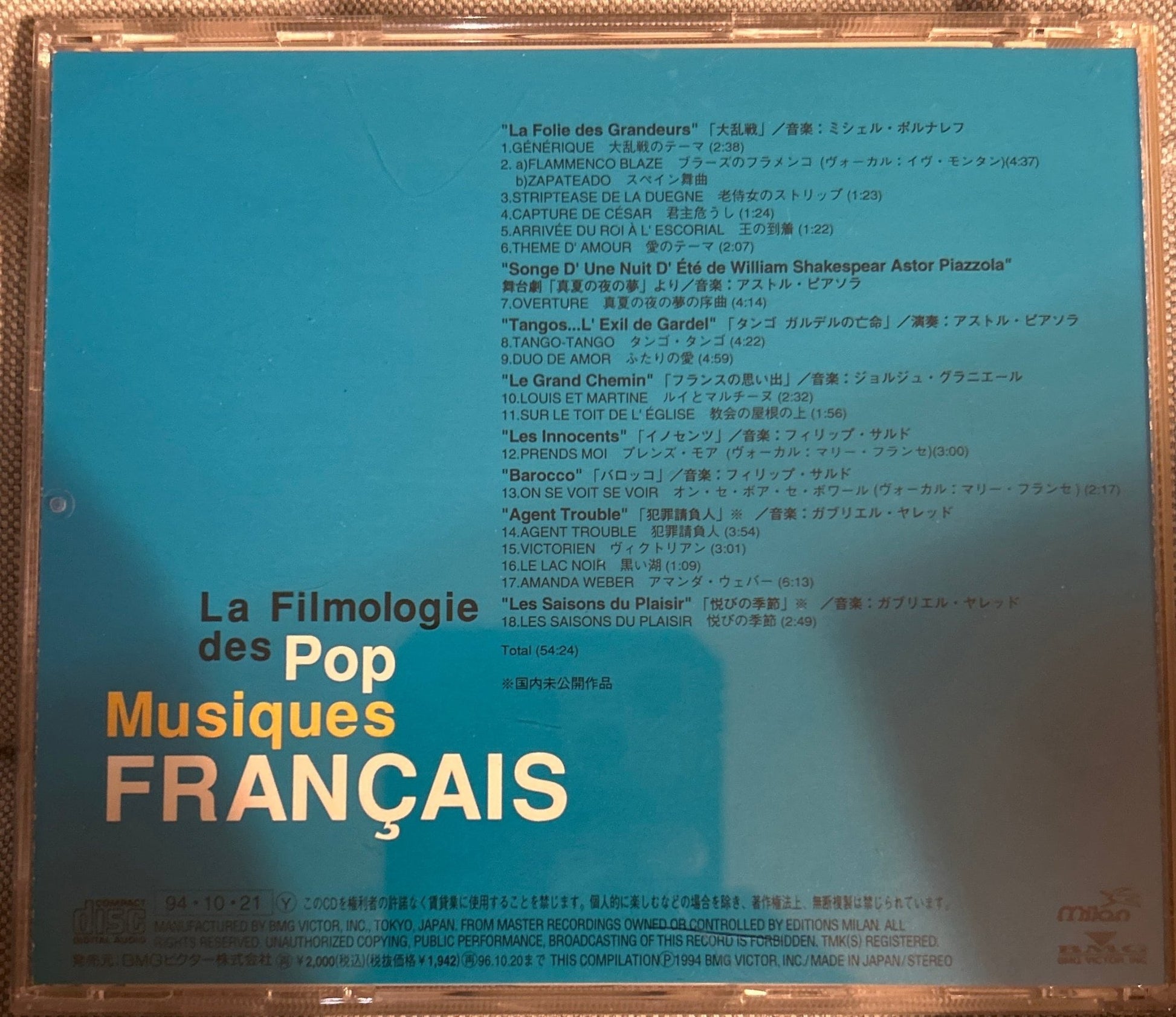 CD V/A - La filmologie des Pop Musiques Français Ed. Japonesa 2ª Mano - DISCOS NAKASHA