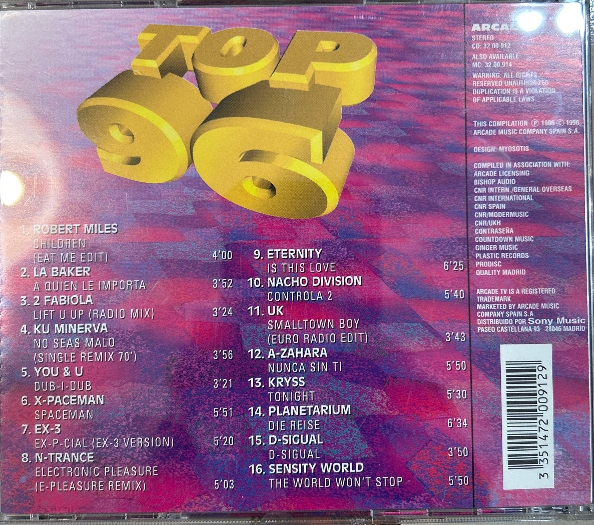 CD V/A ‎– Top 96 2ª mano - DISCOS NAKASHA