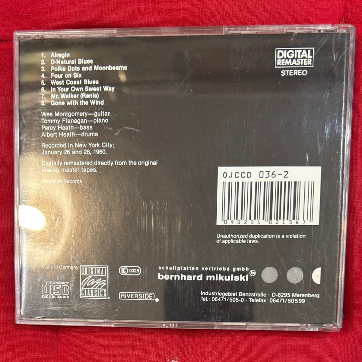 CD Wes Montgomery – The Incredible Jazz Guitar Of Wes Montgomery 2ª Mano - DISCOS NAKASHA