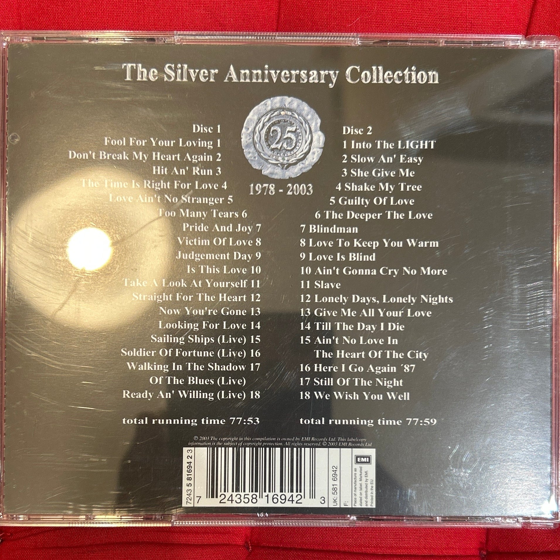 CD Whitesnake & David Coverdale & Coverdale • Page ‎– The Silver Anniversary Collection 2ª Mano - DISCOS NAKASHA