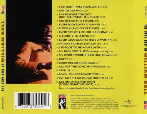 CD William Bell ‎– The Very Best Of William Bell Nuevo precintado - DISCOS NAKASHA