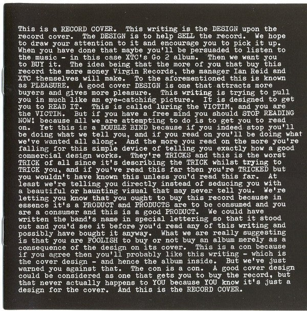 CD XTC ‎– Go 2 Nuevo precintado - DISCOS NAKASHA