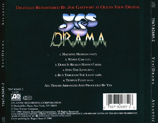 CD Yes ‎– Drama 2ª Mano - DISCOS NAKASHA