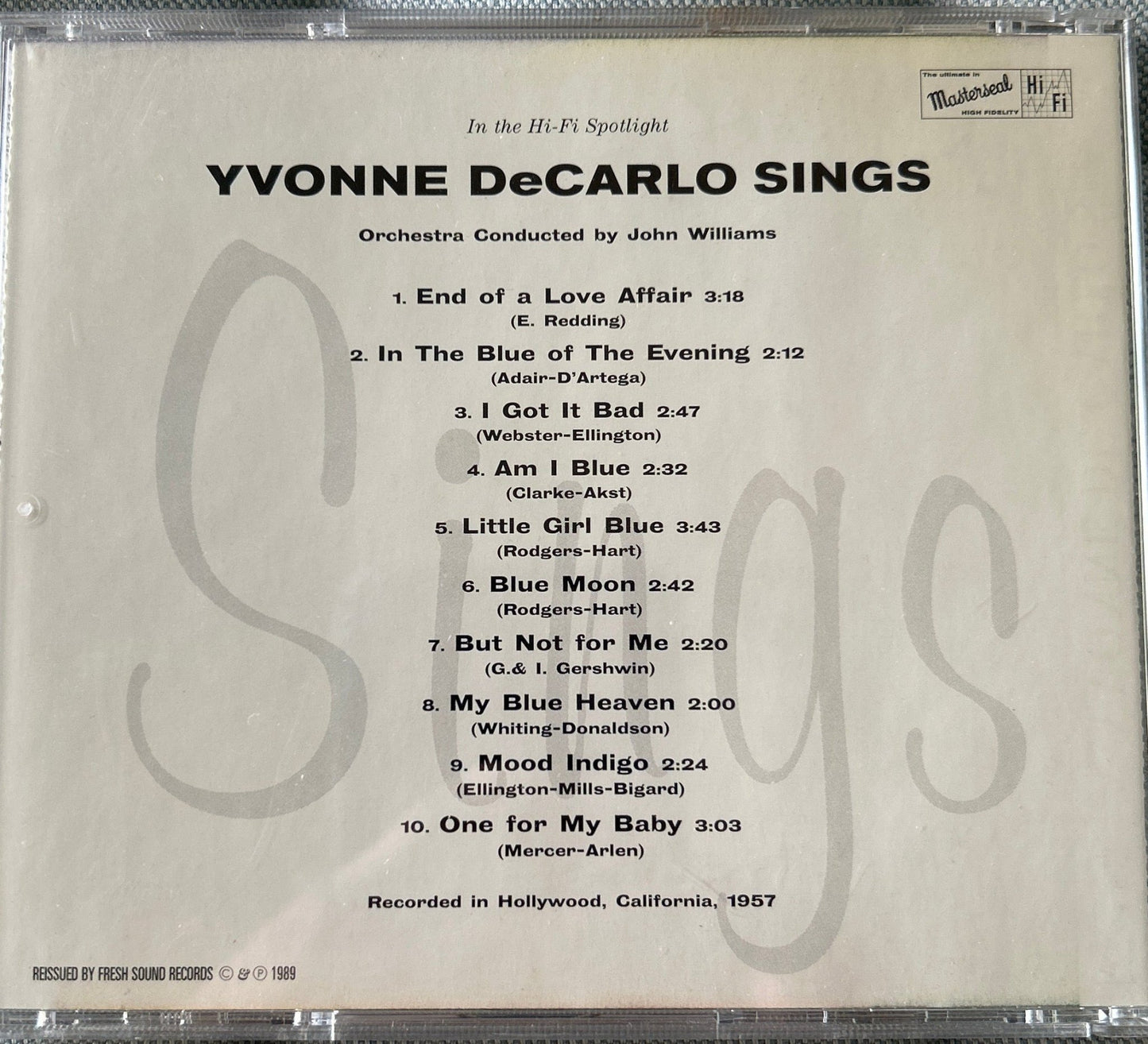 CD Yvonne De Carlo ‎– Yvonne De Carlo Sings 2ª Mano C - 3 - DISCOS NAKASHA