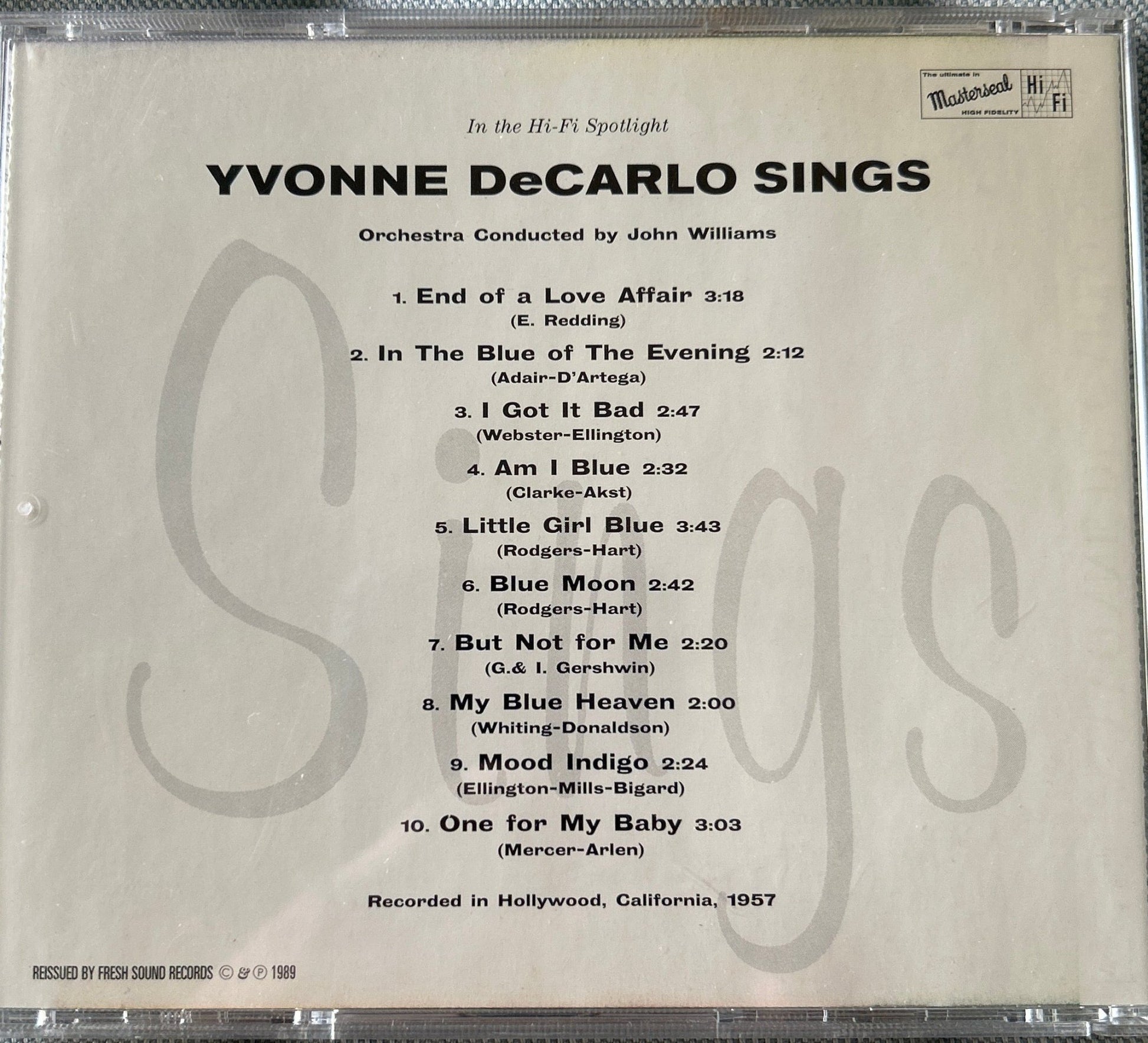 CD Yvonne De Carlo ‎– Yvonne De Carlo Sings 2ª Mano C - 3 - DISCOS NAKASHA