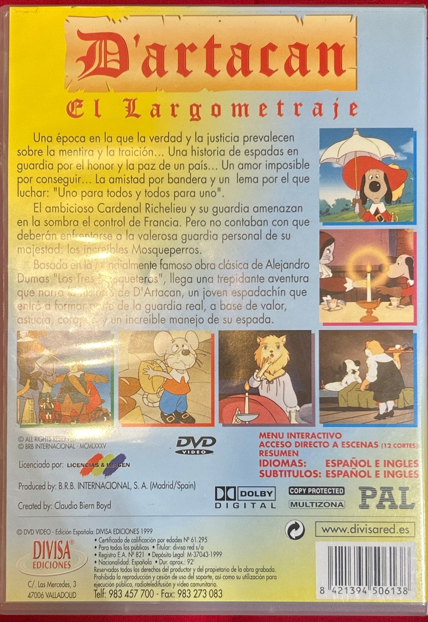 DVD D'Artacan El largometraje 2ª Mano - DISCOS NAKASHA
