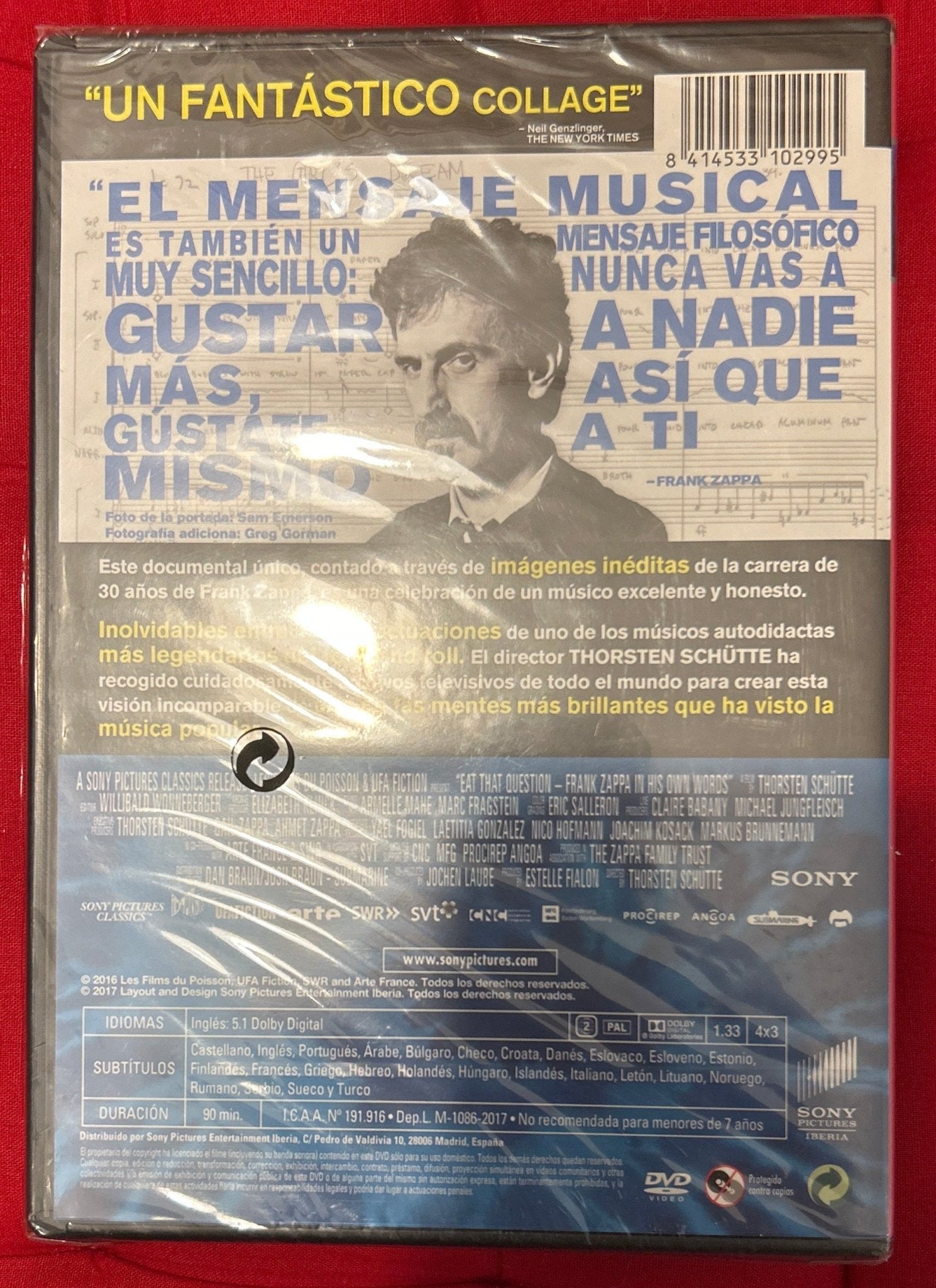 DVD Frank Zappa ‎– Eat That Question - Frank Zappa En Sus Propias Palabras Nuevo precintado - DISCOS NAKASHA