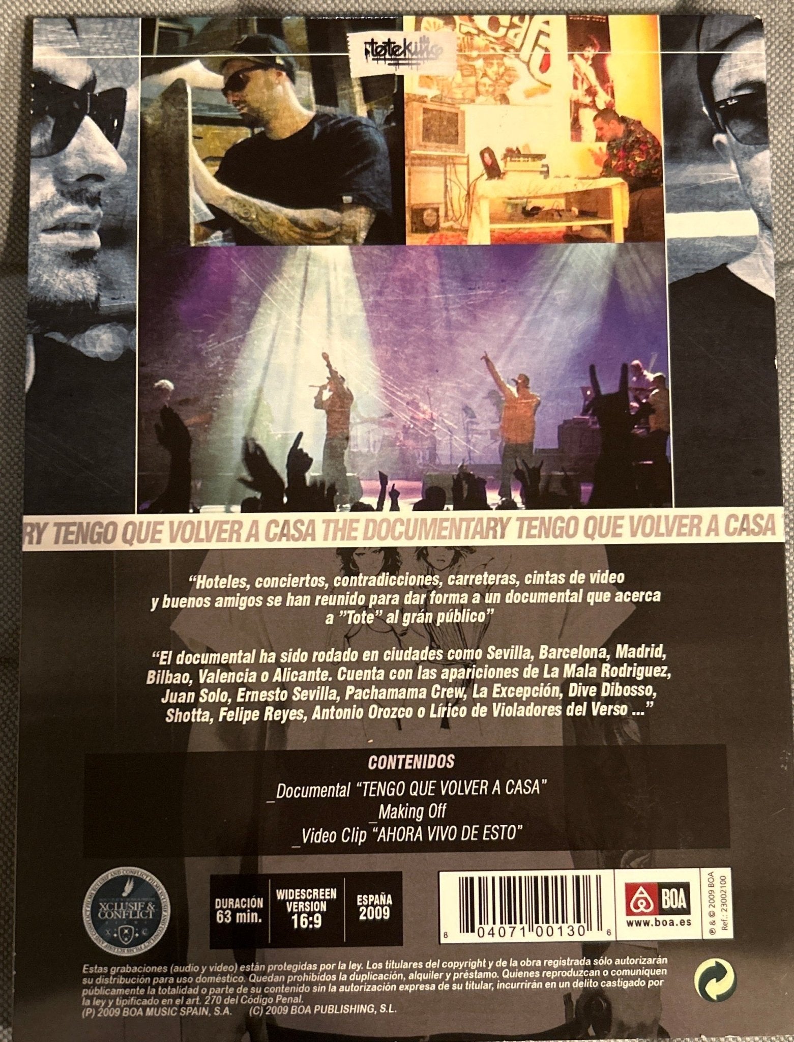 DVD Tote King – Tengo Que Volver A Casa (The Documentary) 2ª Mano - DISCOS NAKASHA