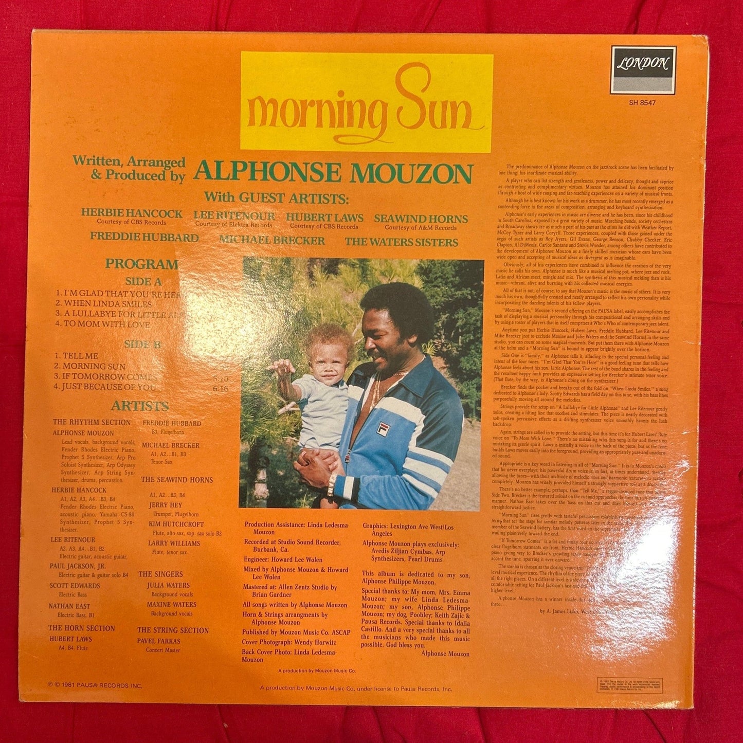 LP Alphonse Mouzon ‎– Morning Sun 2ª Mano - DISCOS NAKASHA