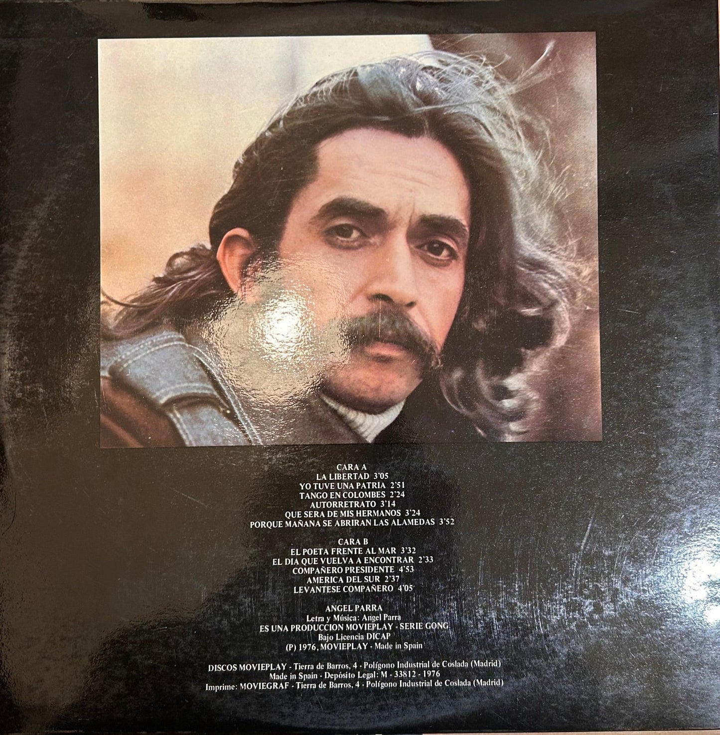 LP Angel Parra ‎– Angel Parra De Chile 2ª Mano - DISCOS NAKASHA