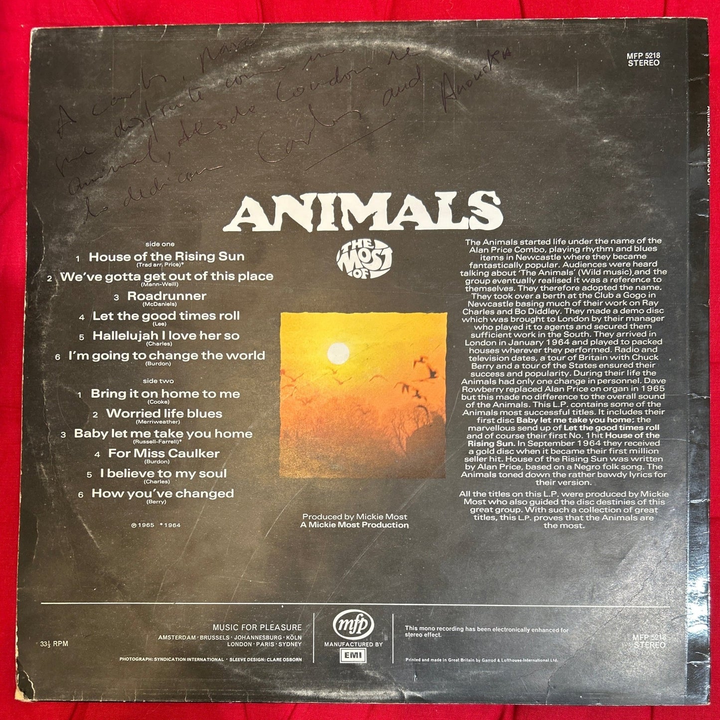 LP Animals ‎– The Most Of 2ª mano - DISCOS NAKASHA