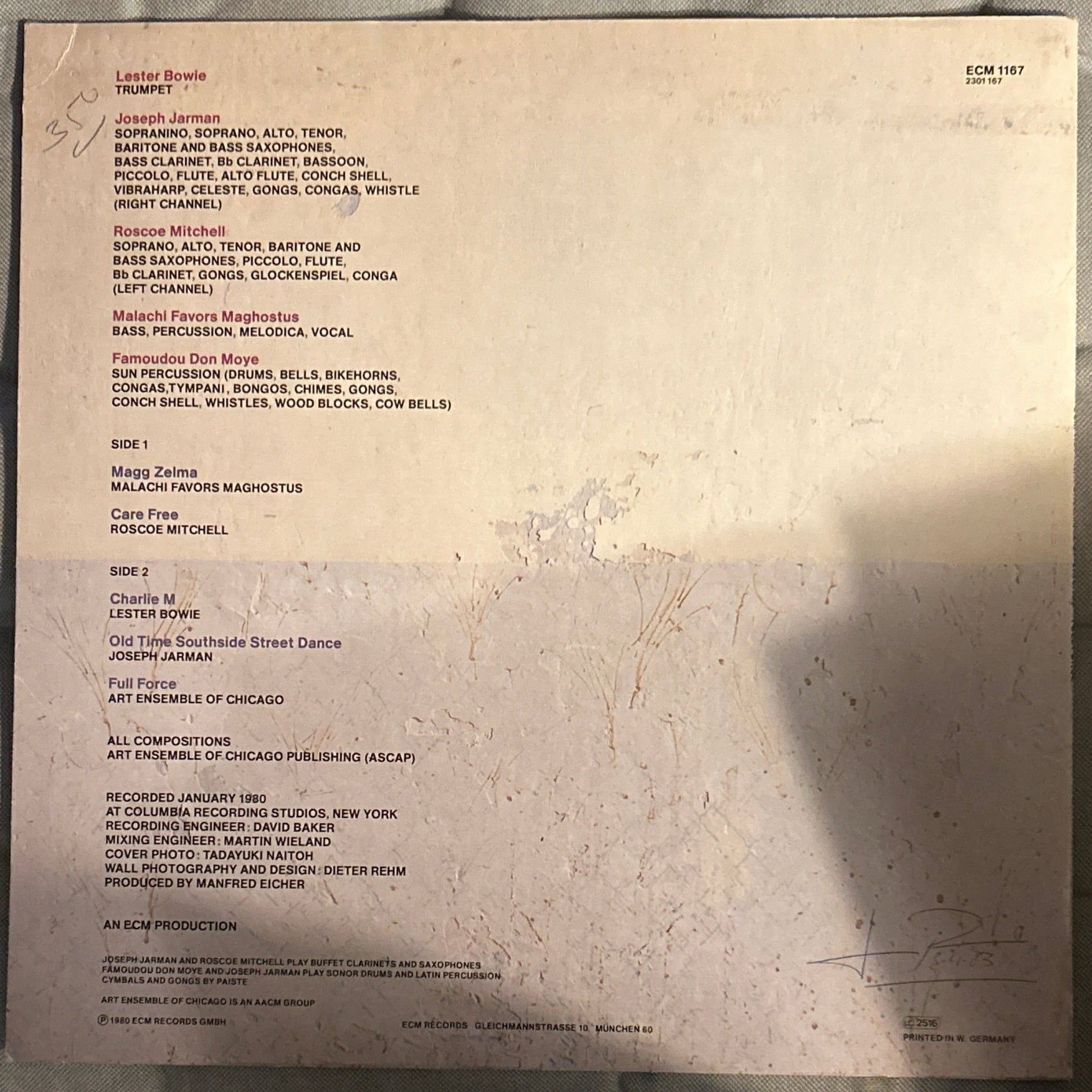 LP Art Ensemble Of Chicago ‎– Full Force 2ª Mano - DISCOS NAKASHA