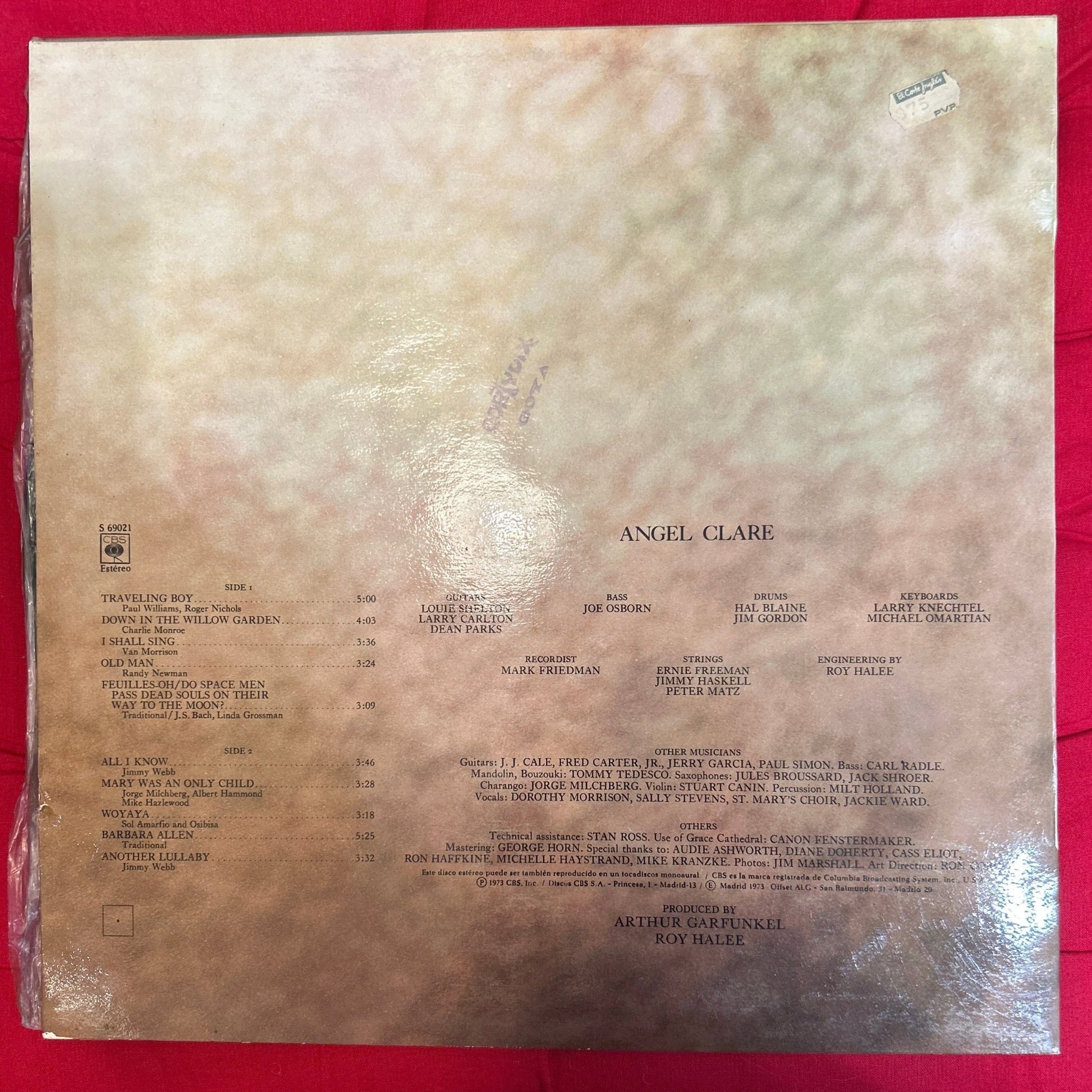 LP Art Garfunkel ‎– Angel Clare 2ª Mano (Producto exclusivo recogida en tienda) - DISCOS NAKASHA