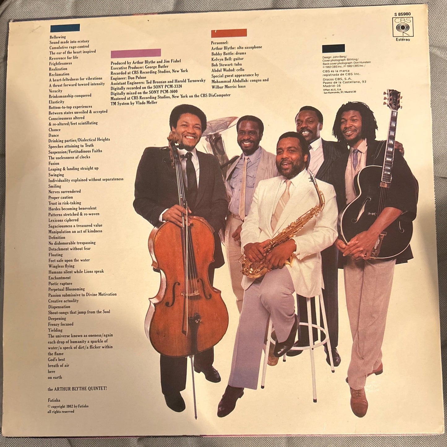 LP Arthur Blythe ‎– Elaborations 2ª Mano - DISCOS NAKASHA