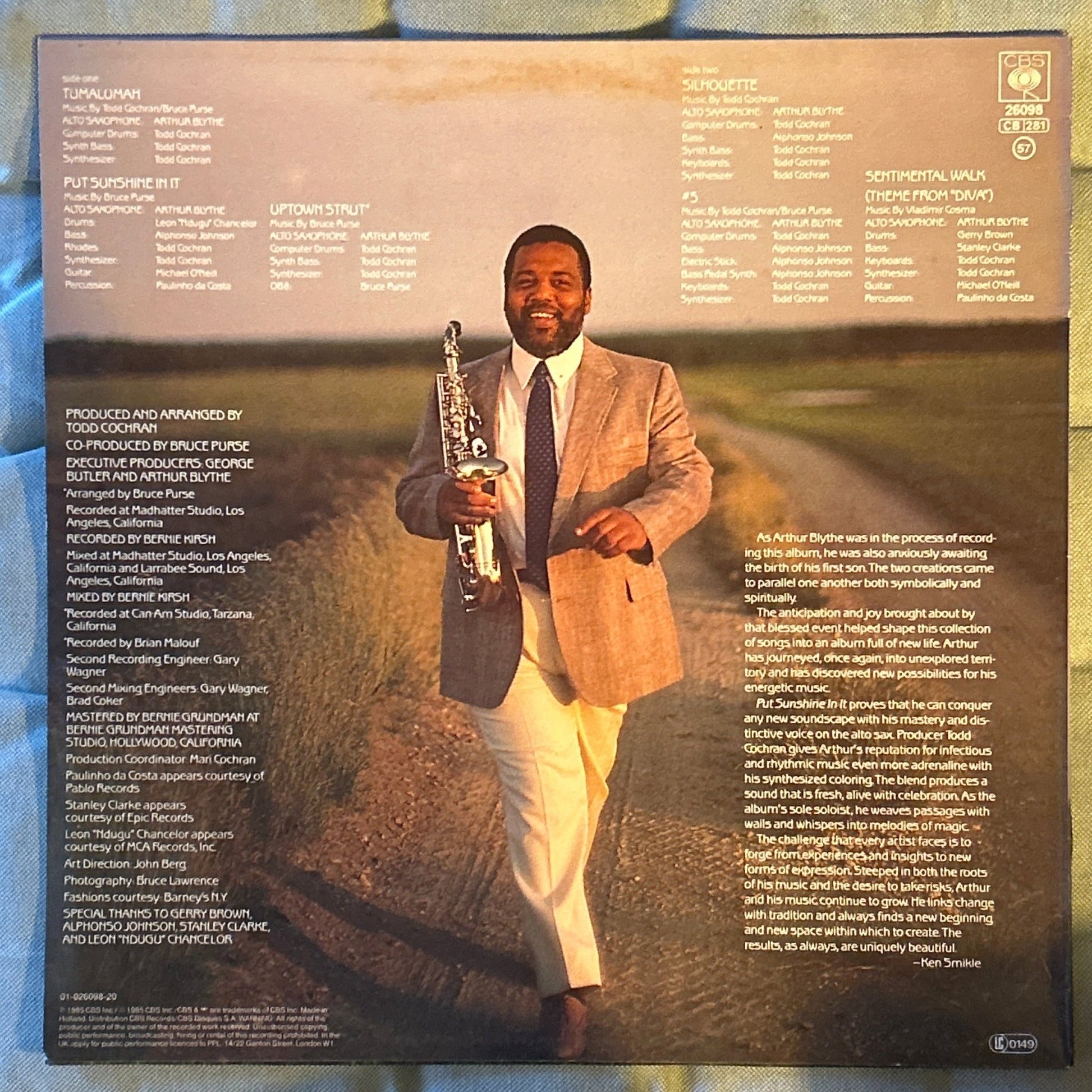 LP Arthur Blythe ‎– Put Sunshine In It 2ª Mano - DISCOS NAKASHA