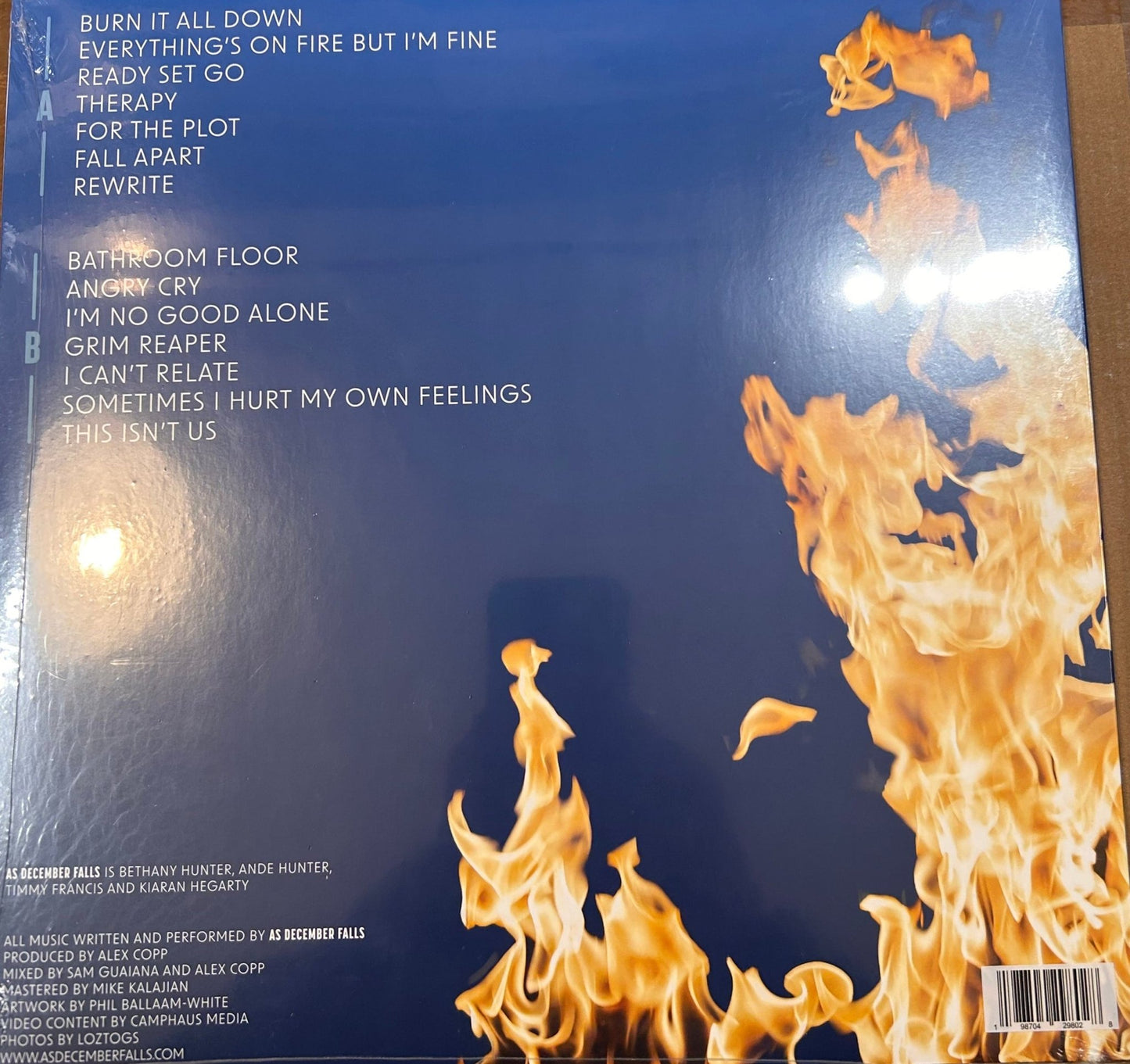 LP As December Falls ‎– Everything's On Fire But I'm Fine Nuevo precintado - DISCOS NAKASHA