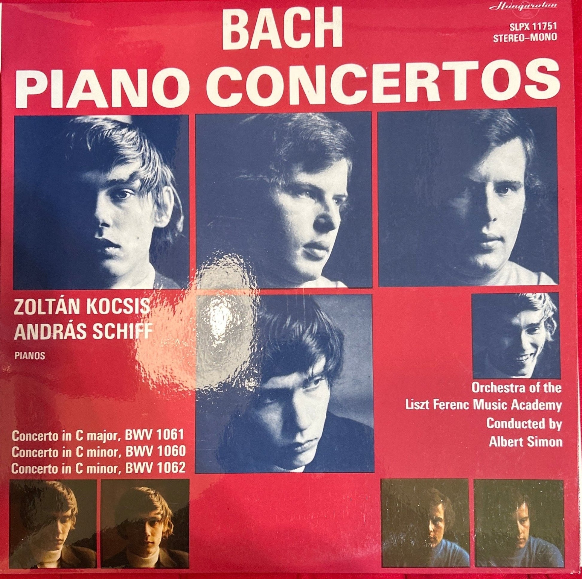 LP Bach - Zoltán Kocsis, András Schiff, Orchestra Of The Liszt Ferenc Music Academy Conducted by Albert Simon – Piano Concertos 2ª Mano - DISCOS NAKASHA