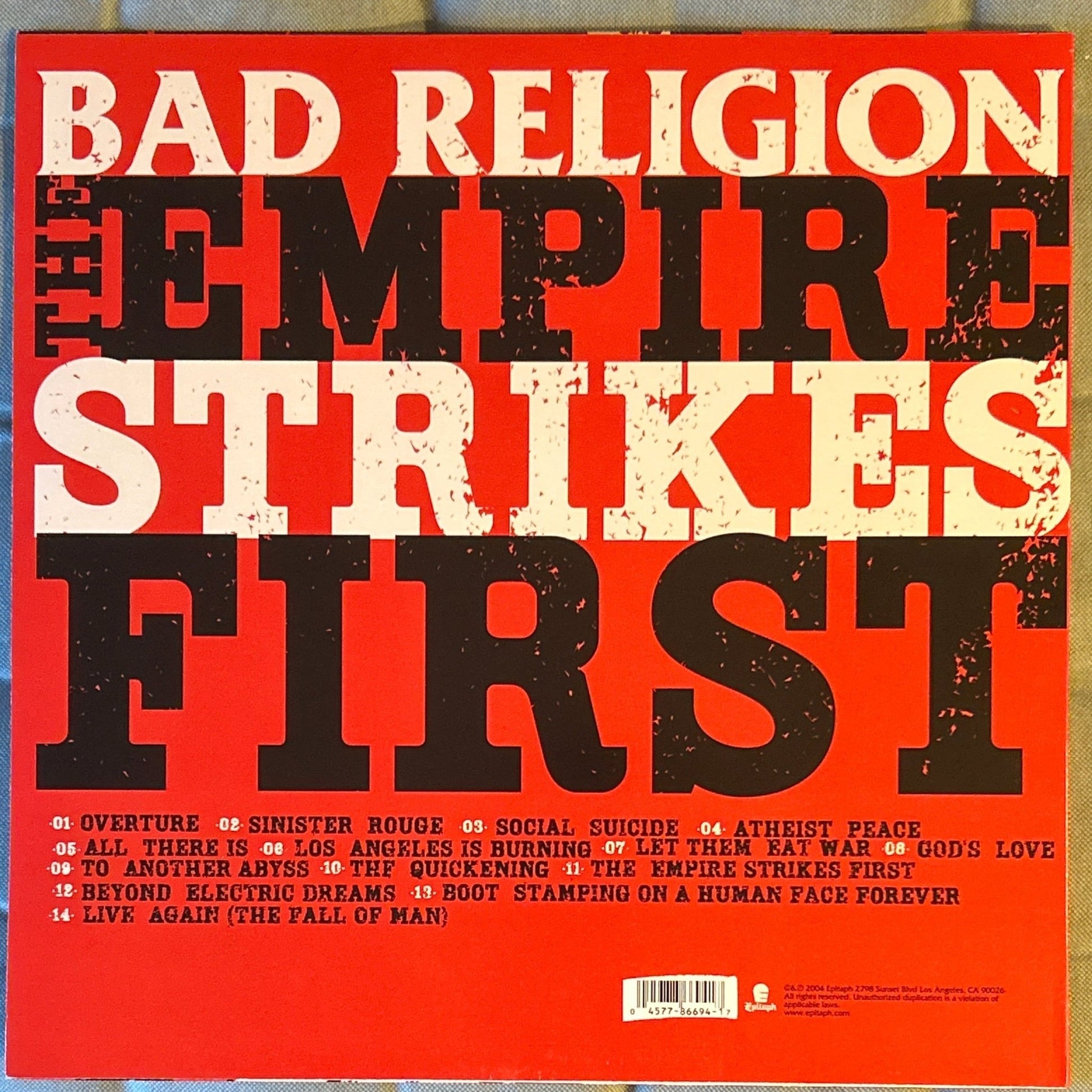 LP Bad Religion ‎– The Empire Strikes First 2ª Mano - DISCOS NAKASHA