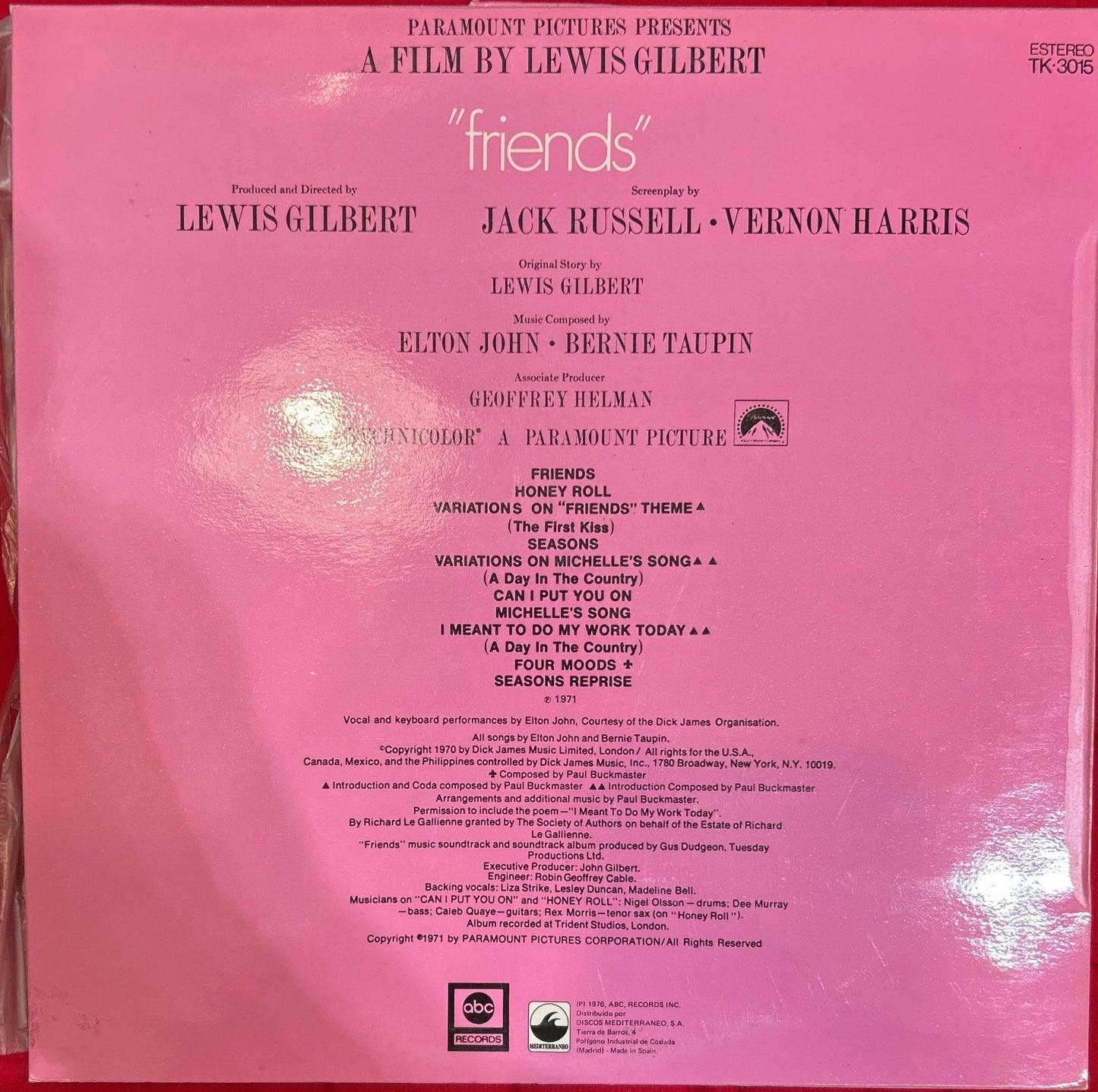 LP Banda Sonora - Elton John ‎– Friends 2ª mano (Producto exclusivo recogida en tienda) - DISCOS NAKASHA