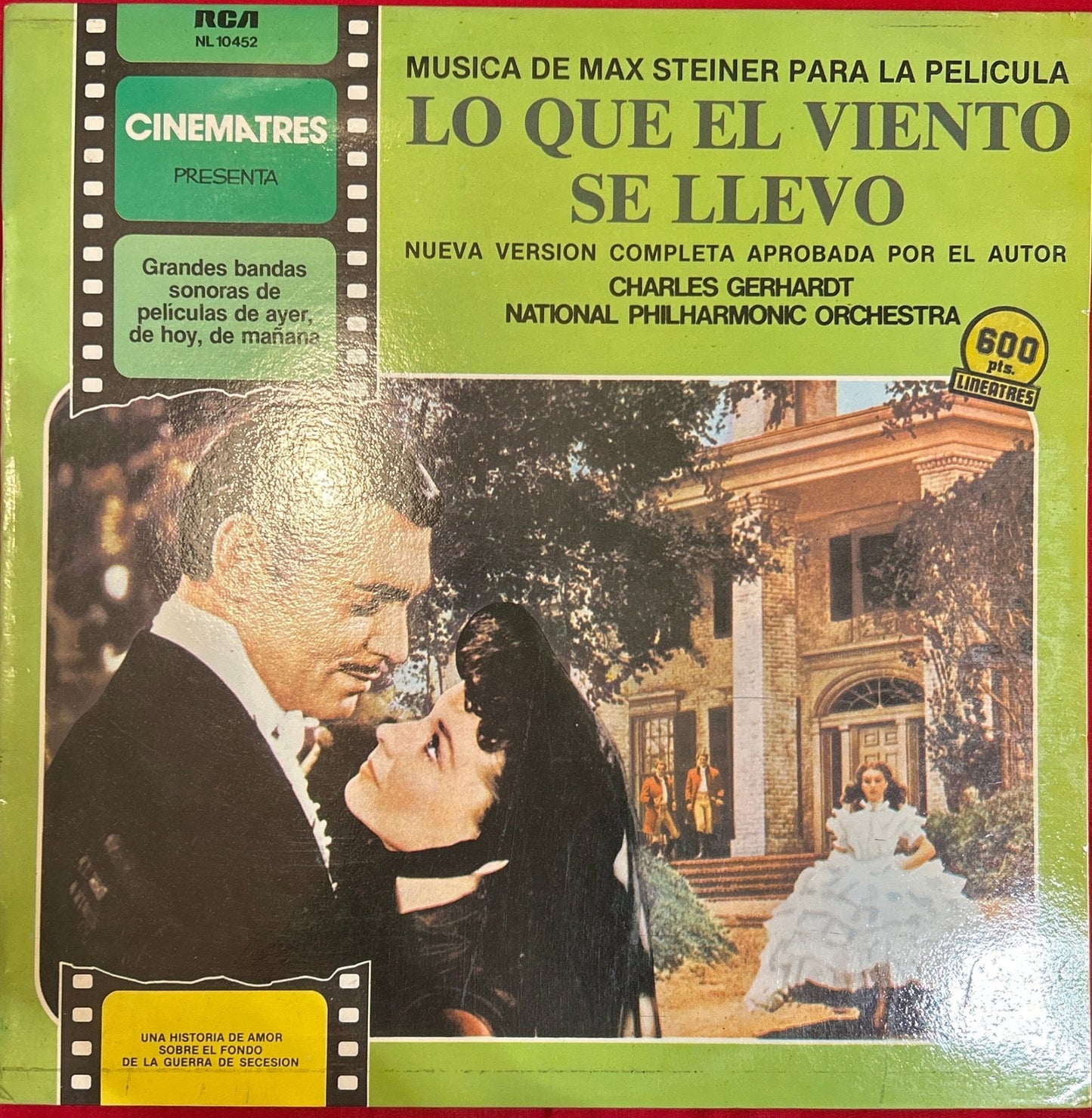 LP Banda Sonora - Max Steiner, Charles Gerhardt, National Philharmonic Orchestra ‎– Lo Que El Viento Se Llevó (Gone With The Wind) 2ª Mano (Producto exclusivo recogida en tienda) - DISCOS NAKASHA