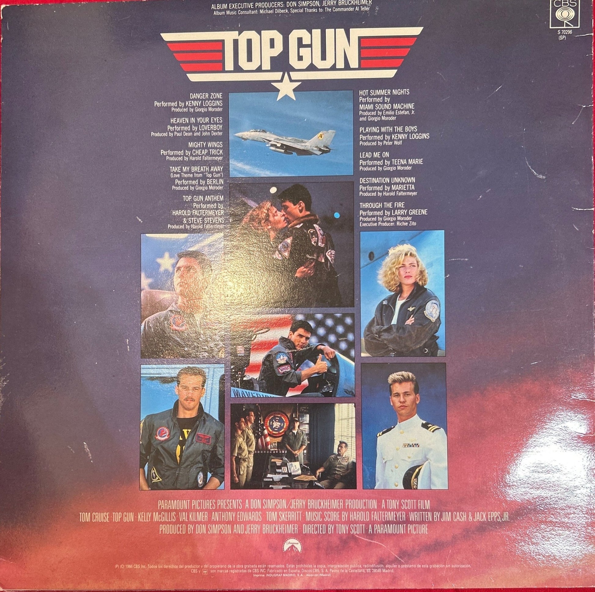 LP Banda Sonora - V/A ‎– Top Gun 2ª Mano - DISCOS NAKASHA