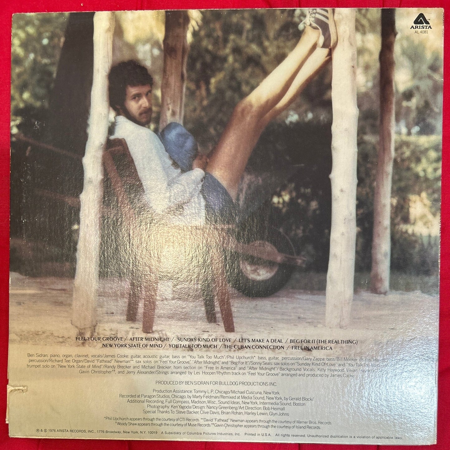 LP Ben Sidran – Free In America 2ª Mano - DISCOS NAKASHA