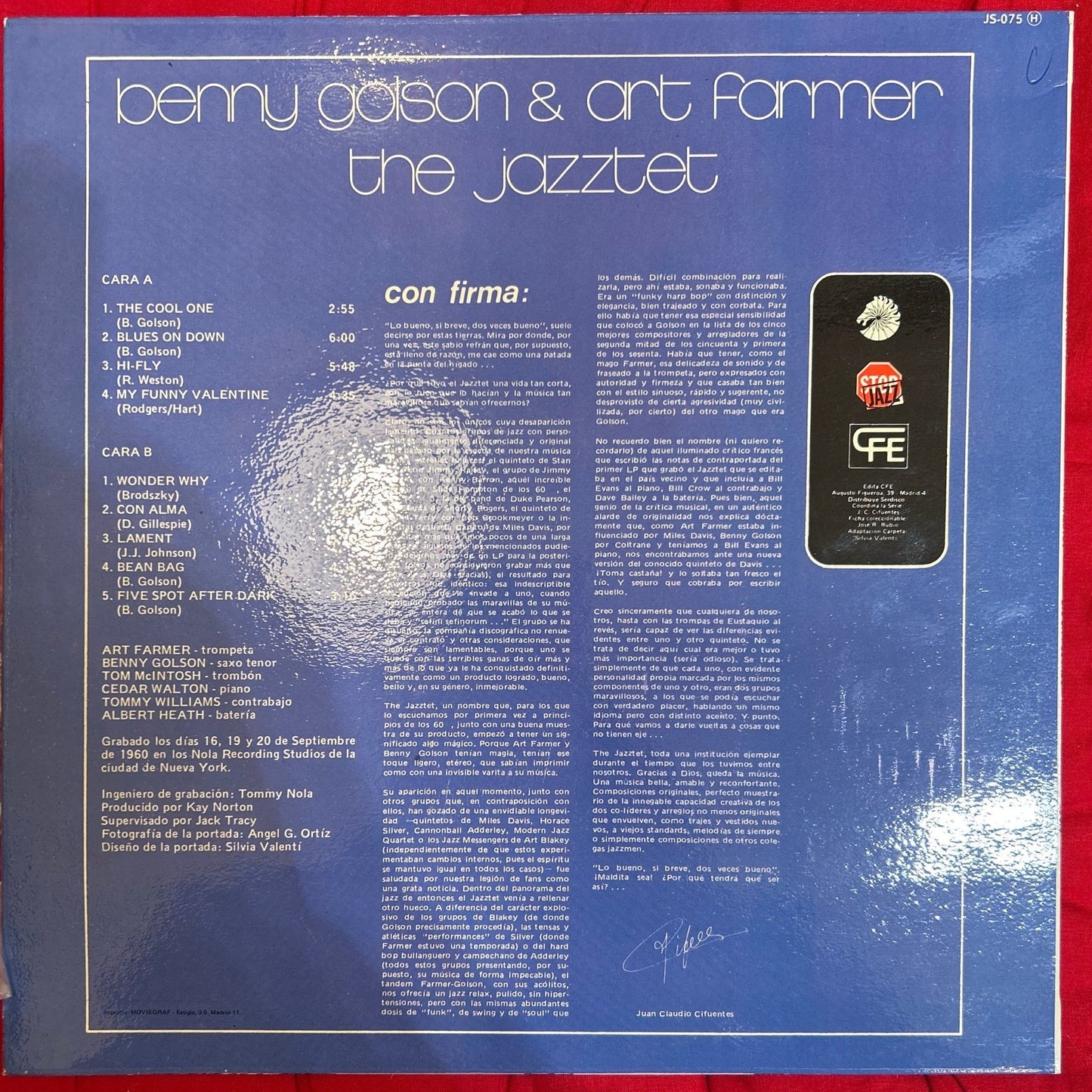 LP Benny Golson & Art Farmer / The Jazztet – Big City Sounds 2ª Mano - DISCOS NAKASHA