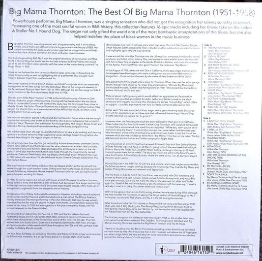 LP Big Mama Thornton – The Best Of Big Mama Thornton 1951 To 1958 Nuevo precintado - DISCOS NAKASHA