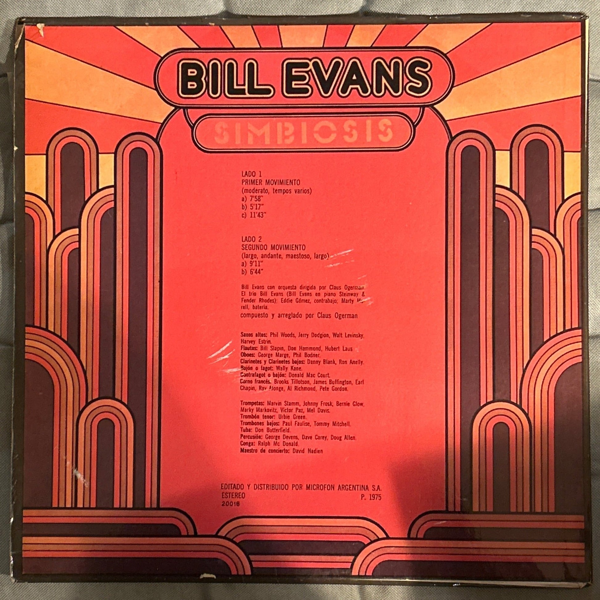 LP Bill Evans ‎– Simbiosis Ed. Argentina 2ª Mano - DISCOS NAKASHA