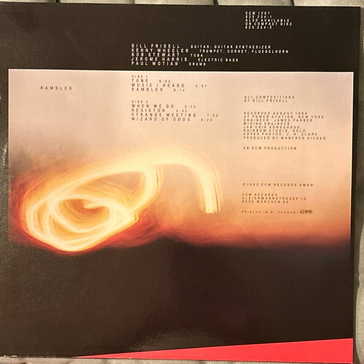 LP Bill Frisell ‎– Rambler 2ª Mano - DISCOS NAKASHA