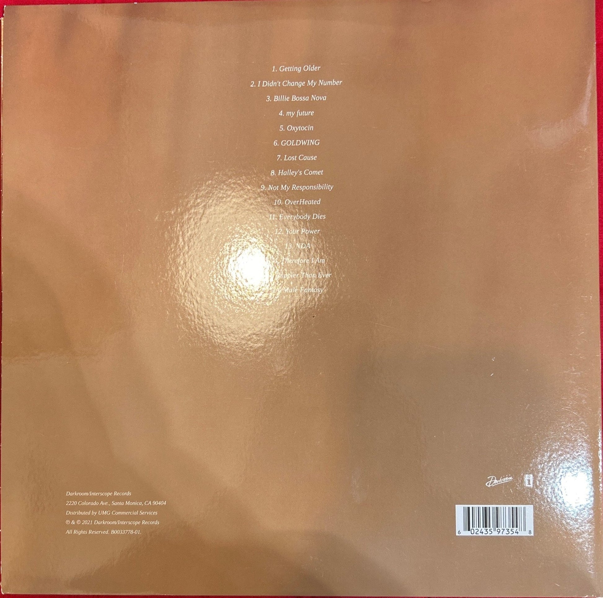 LP Billie Eilish ‎– Happier Than Ever 2ª Mano - DISCOS NAKASHA