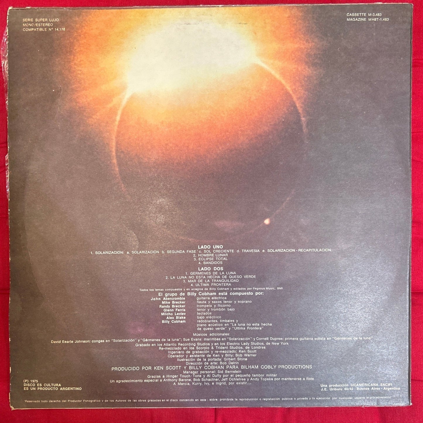 LP Billy Cobham ‎– Eclipse Total Ed. Argentina 2ª Mano - DISCOS NAKASHA