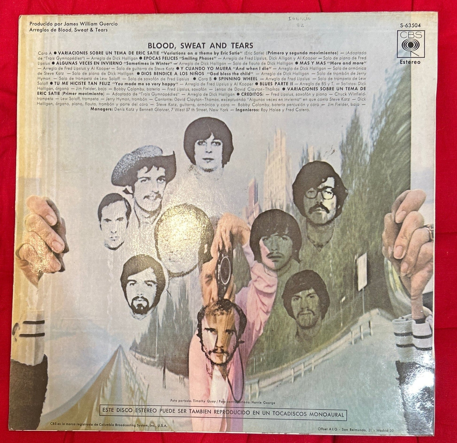 LP Blood, Sweat And Tears ‎– Blood, Sweat And Tears 2ª mano - DISCOS NAKASHA
