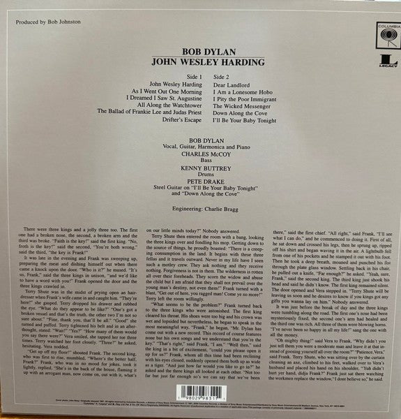 LP Bob Dylan – John Wesley Harding Nuevo precintado - DISCOS NAKASHA