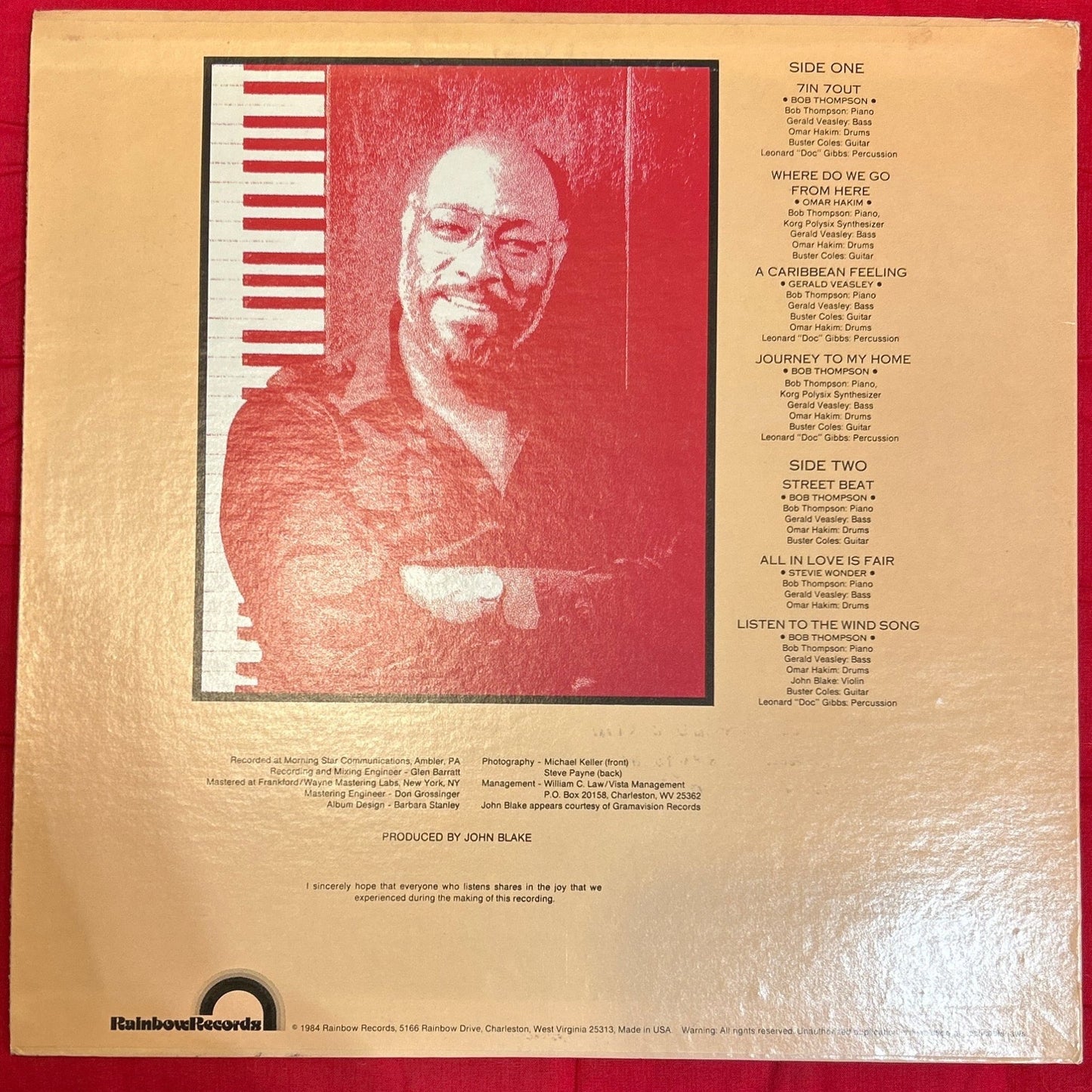 LP Bob Thompson ‎– 7 In 7 Out 2ª Mano - DISCOS NAKASHA