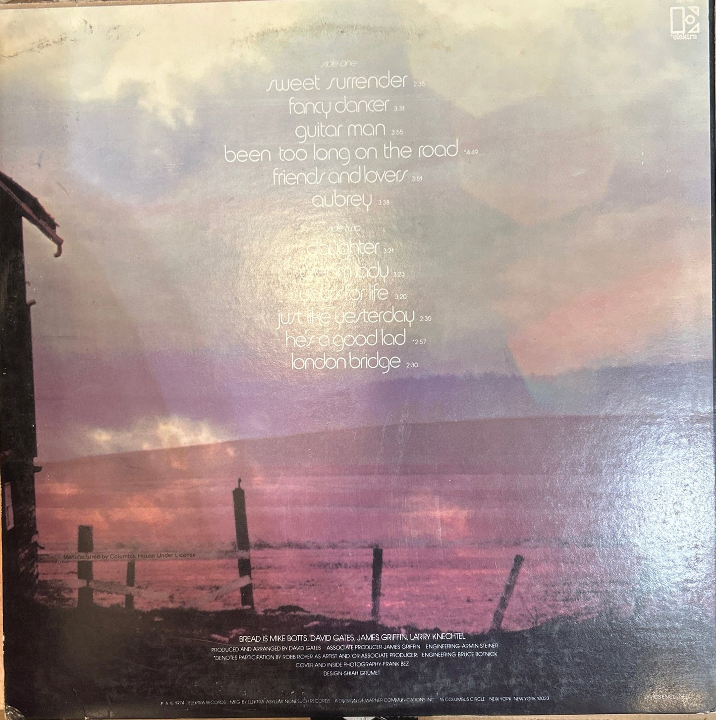 LP Bread ‎– The Best Of Bread Volume Two 2ª Mano - DISCOS NAKASHA