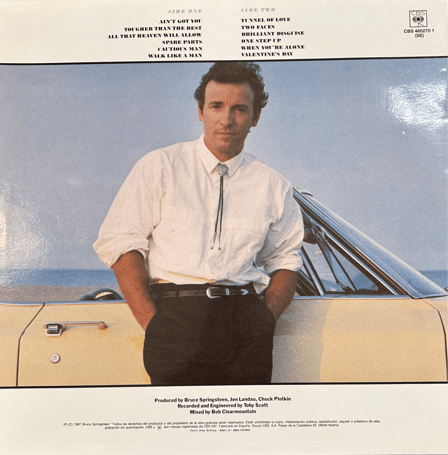 LP Bruce Springsteen ‎– Tunnel Of Love 2ª Mano - DISCOS NAKASHA