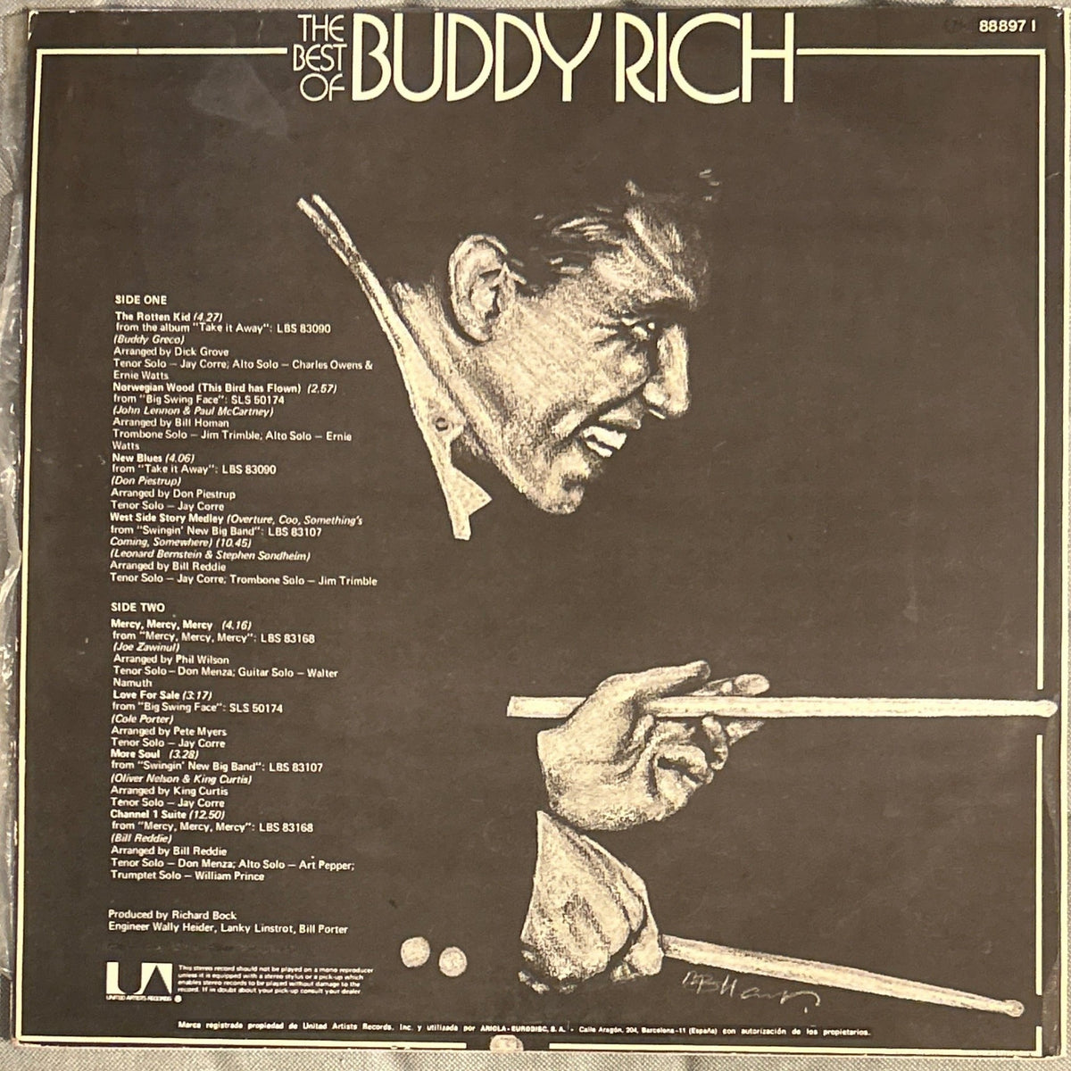 LP Buddy Rich Big Band ‎– The Best Of Buddy Rich 2ª Mano - DISCOS NAKASHA
