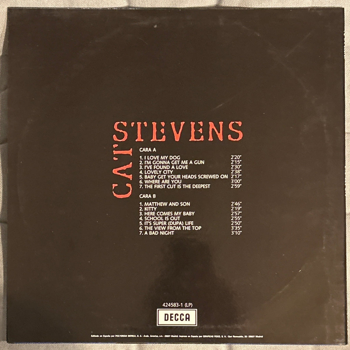 LP Cat Stevens ‎– Cat Stevens 2ª Mano (Producto exclusivo recogida en tienda) - DISCOS NAKASHA