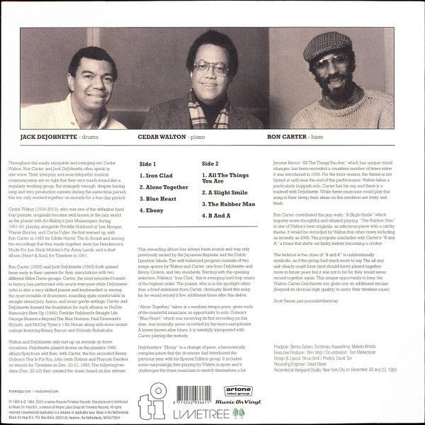 LP Cedar Walton / Ron Carter / Jack DeJohnette – Cedar Walton / Ron Carter / Jack DeJohnette Nuevo precintado - DISCOS NAKASHA