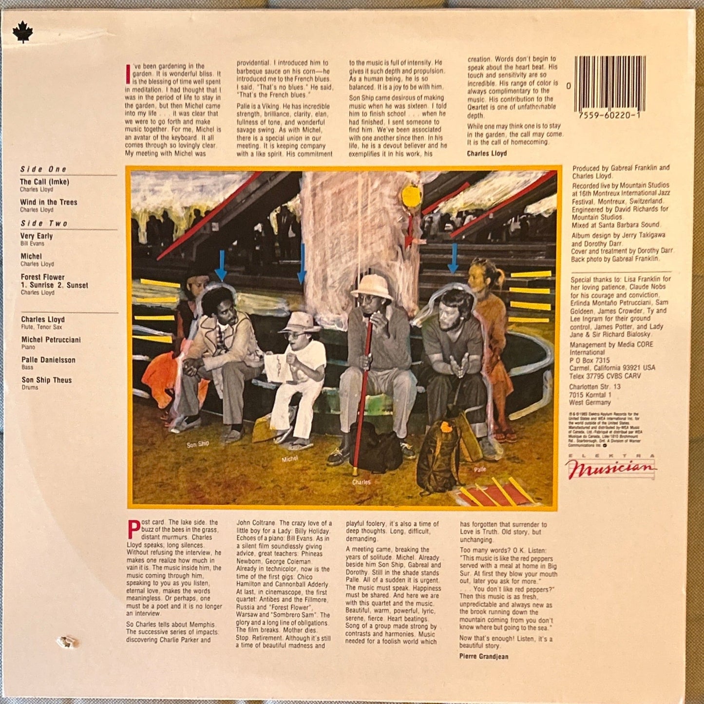 LP Charles Lloyd Quartet ‎– Montreux 82 2ª Mano - DISCOS NAKASHA