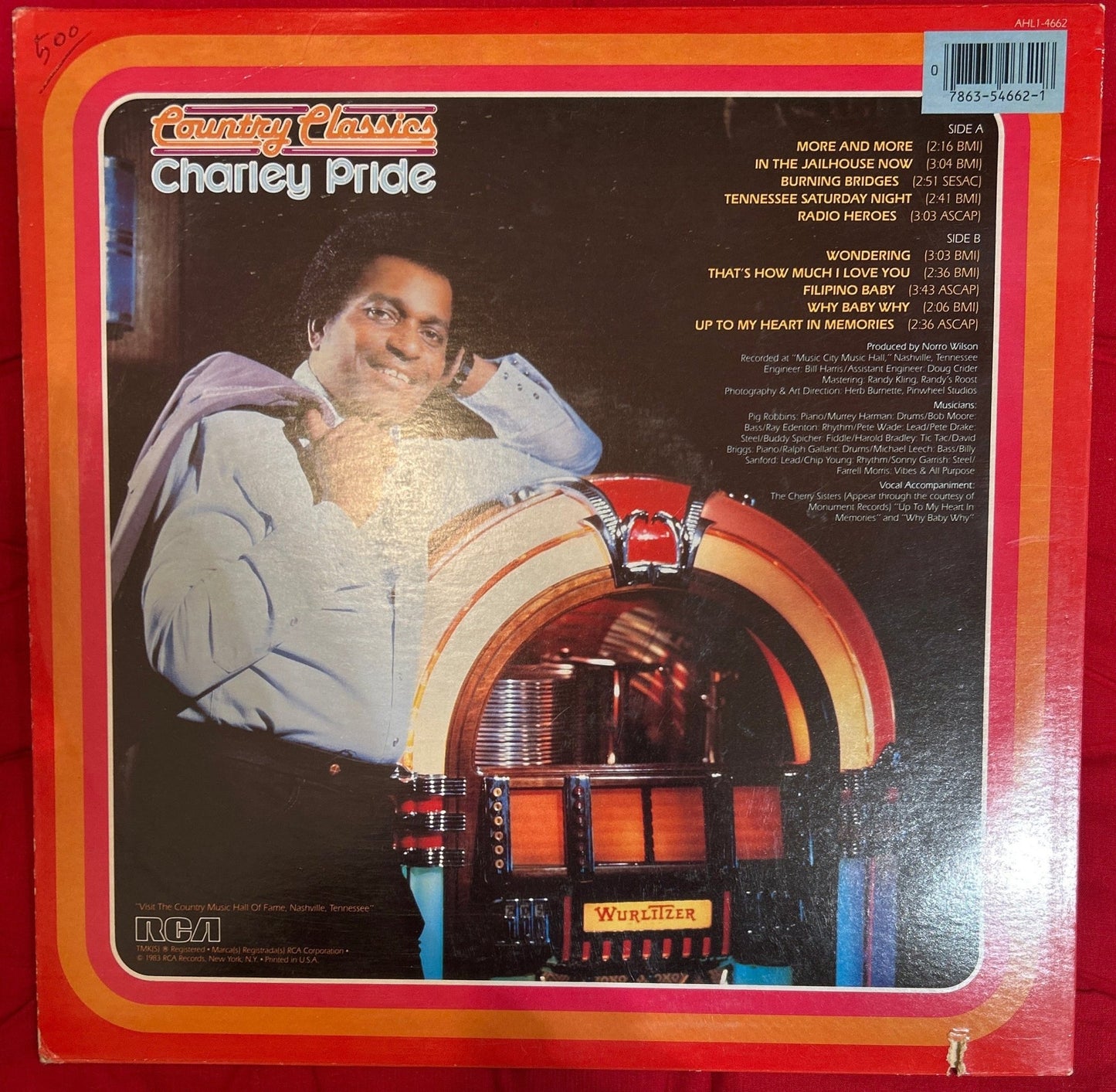 LP Charley Pride ‎– Country Classics Ed. Americana 2ª Mano (Producto exclusivo recogida en tienda) - DISCOS NAKASHA