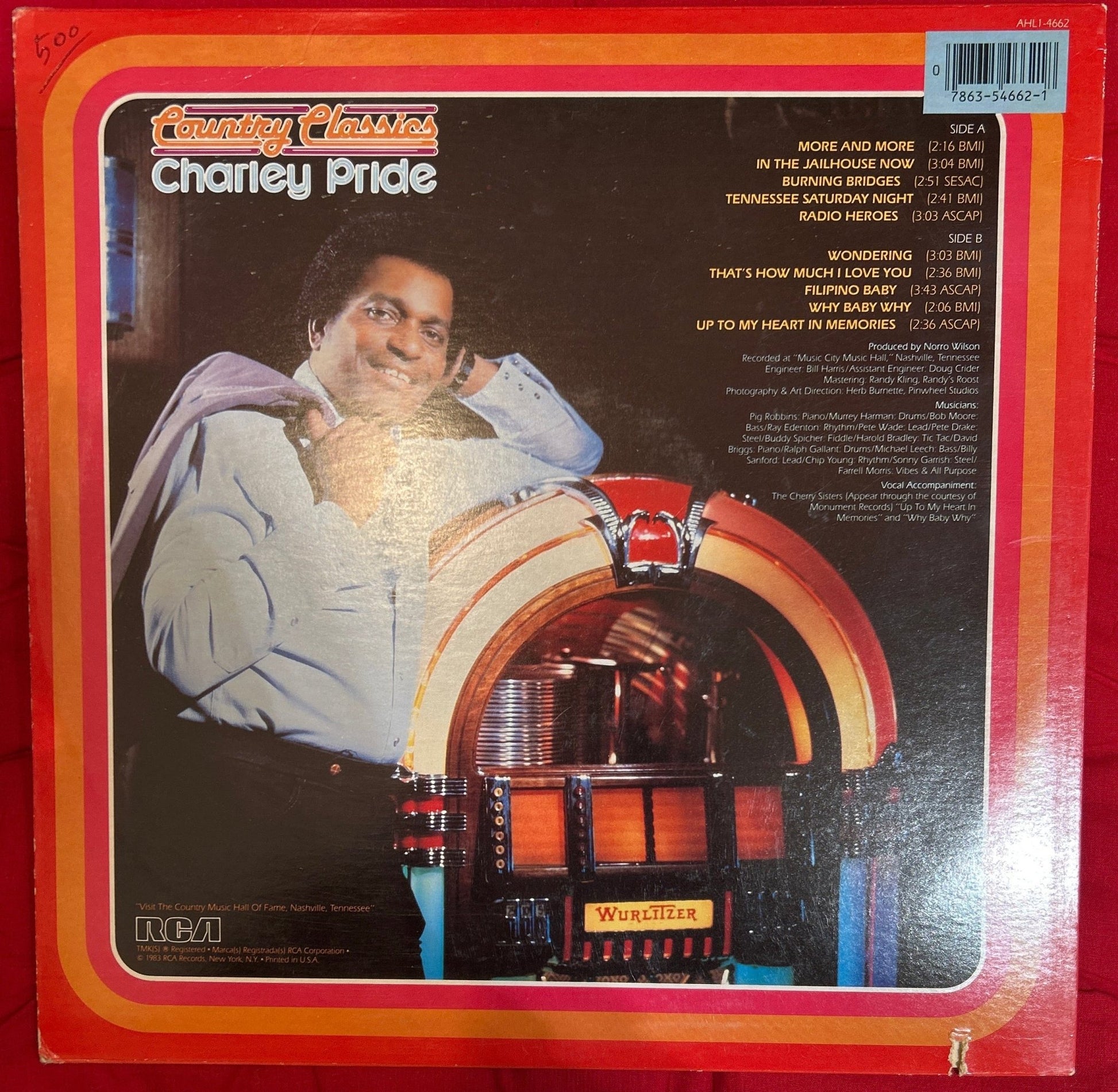 LP Charley Pride ‎– Country Classics Ed. Americana 2ª Mano (Producto exclusivo recogida en tienda) - DISCOS NAKASHA
