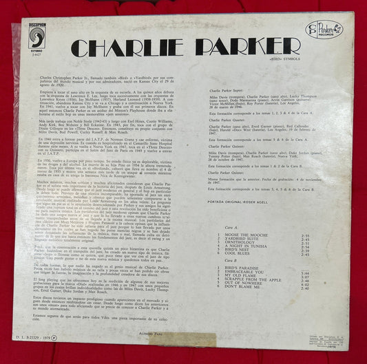 LP Charlie Parker ‎– "Bird" Symbols 2ª Mano - DISCOS NAKASHA