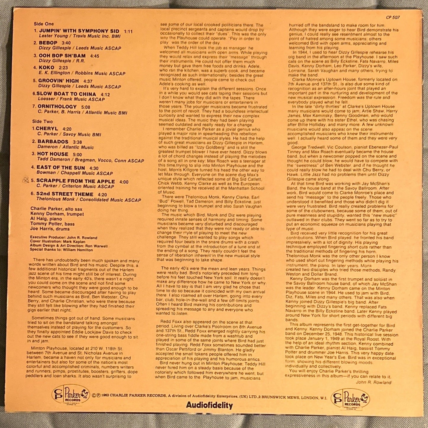 LP Charlie Parker ‎– Birdology 2ª Mano - DISCOS NAKASHA