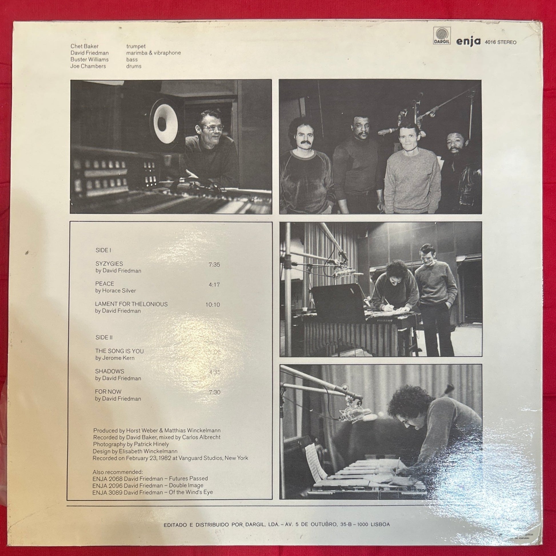 LP Chet Baker, David Friedman, Buster Williams, Joe Chambers – Peace 2ª Mano - DISCOS NAKASHA