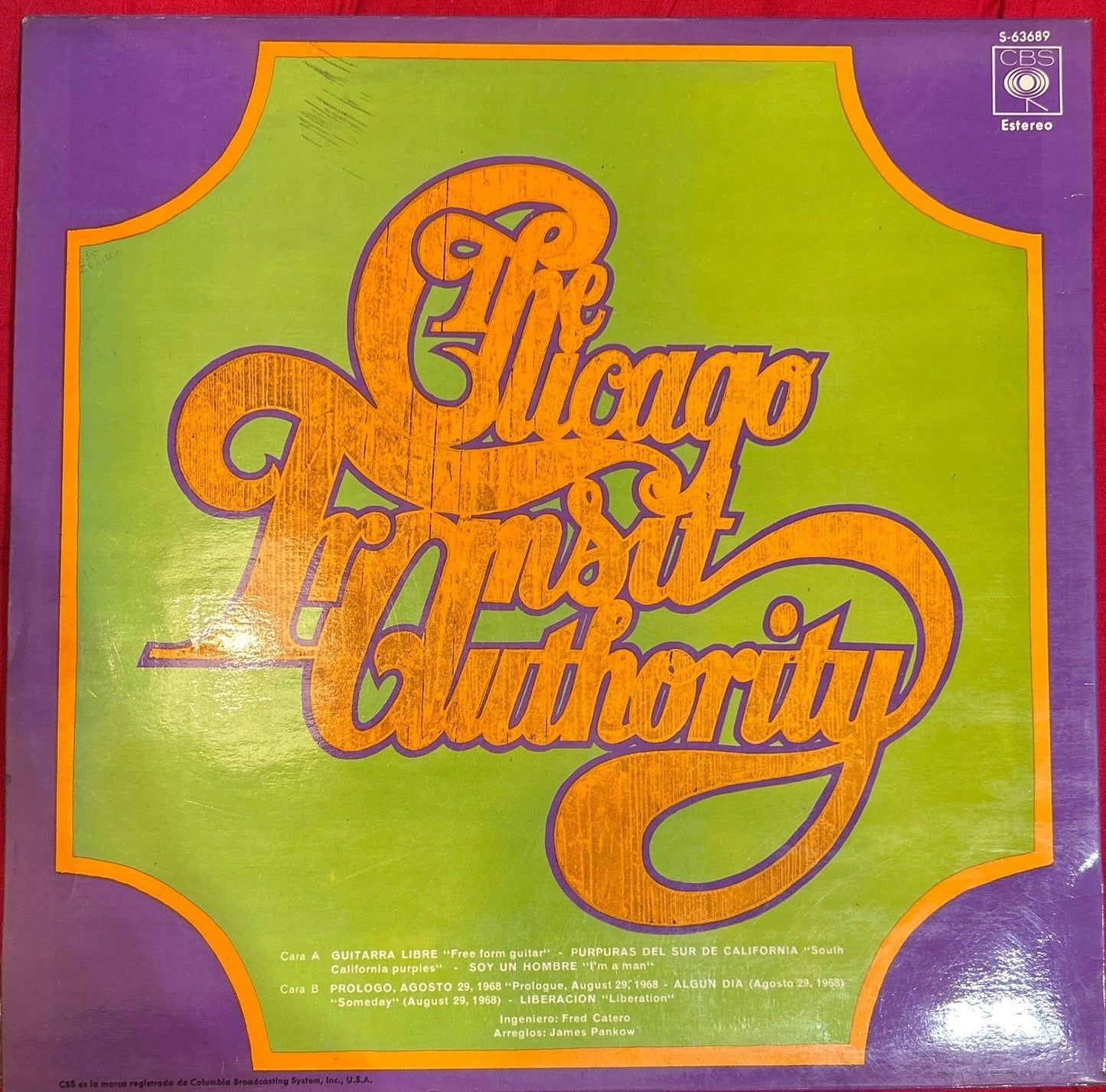 LP Chicago ‎– Chicago Transit Authority 2ª Mano - DISCOS NAKASHA