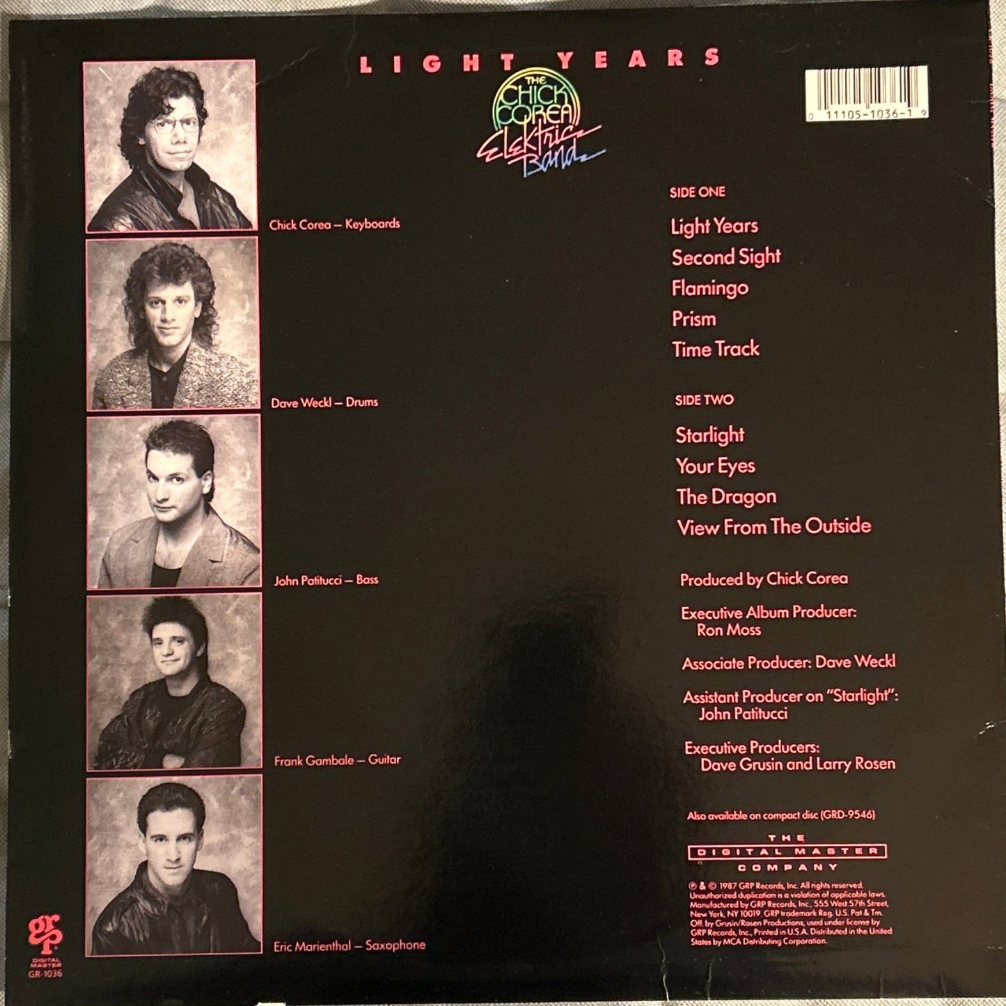 LP Chick Corea Elektric Band ‎– Light Years 2ª Mano - DISCOS NAKASHA